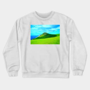 View at the Pizzo Meta mountain in Piani di Ragnolo Crewneck Sweatshirt